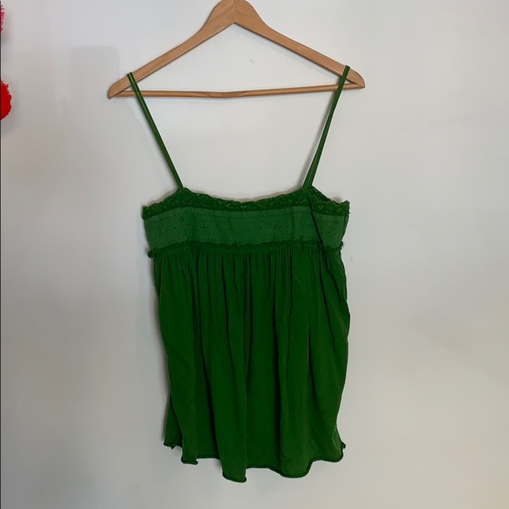 JCrew green strappy tank top size S